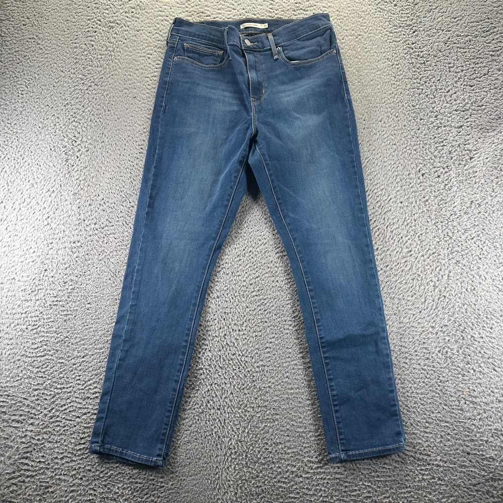 Levis Jeans Women 31x26 Blue Cotton Denim Skinny Faded Stretch Slimming Workwear